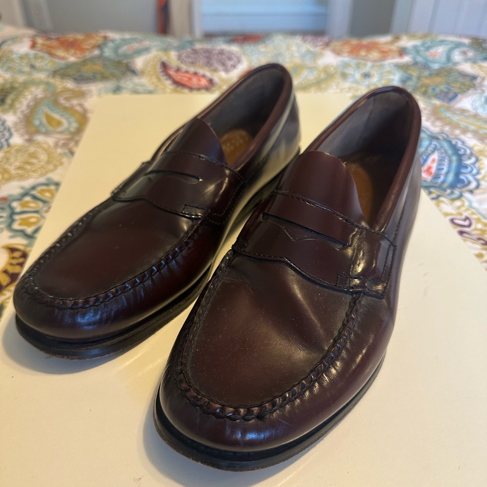 Bass Walter Brown Leather Penny Loafers Sz 8.5